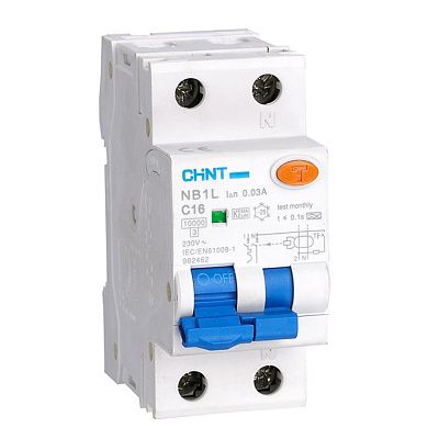 NB1L 1P+N B16 300mA тип AC 10kA (36mm) (R) | Диф. автомат