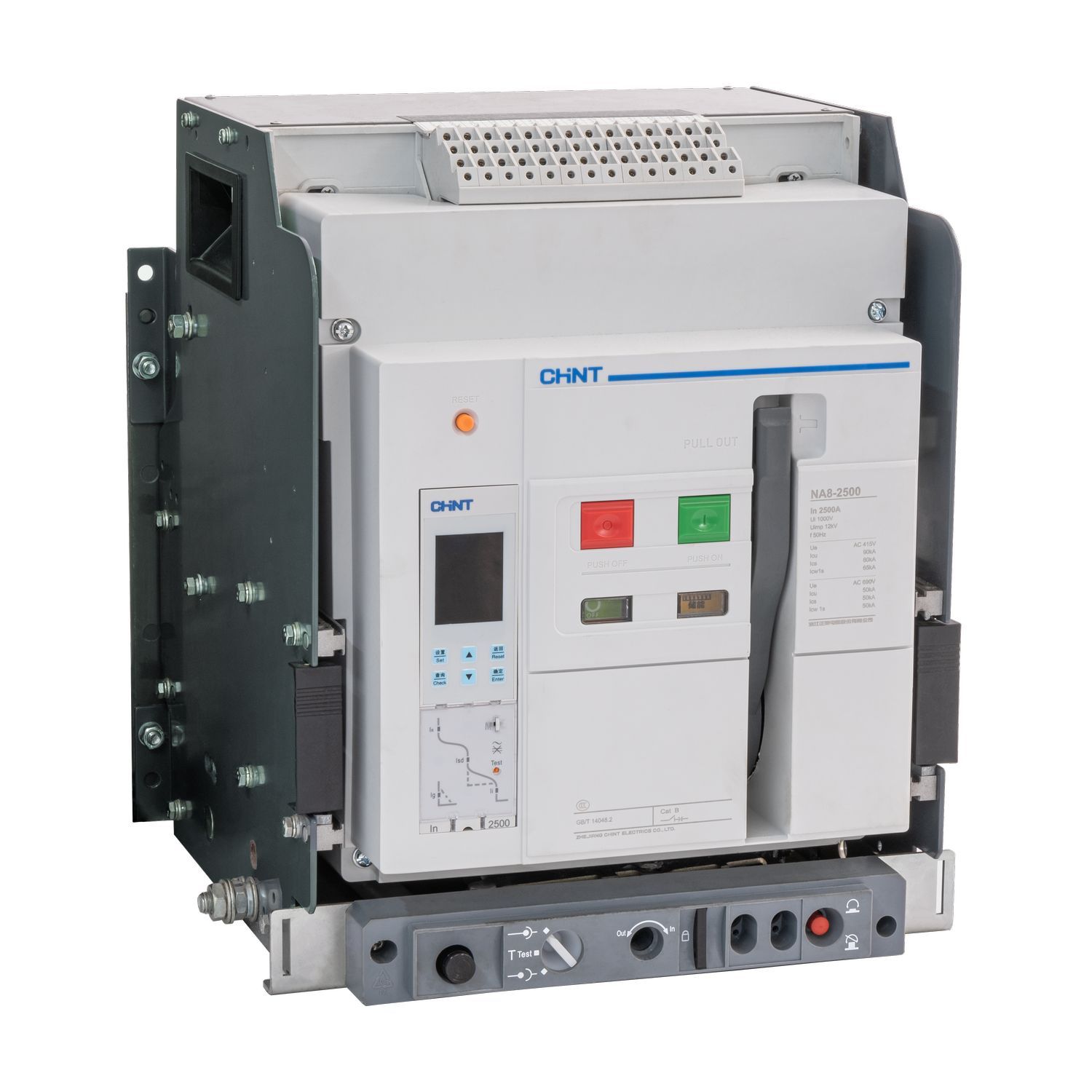 NA8-2500H-1250M/3P выкат.,1250А, 85кА, тип M, AC230В (R) | Воздушный автоматический выключатель