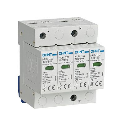 NU6-IIG 4Р In=40kA Uc=440B Im=100kA (R) | Ограничитель импульсных перенапряжений