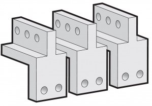 SPARE PART ASS'Y,BUSBAR VERTICAL 3P,TS1600 | Вертикальные выводы
