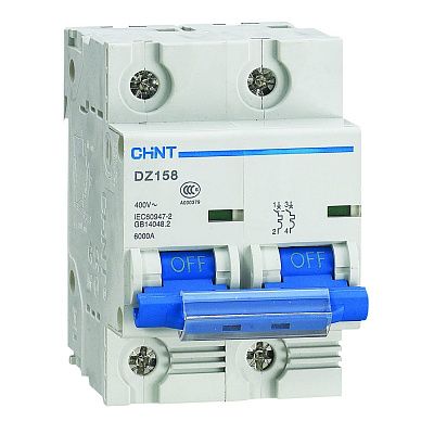 DZ158-125H 2P 125A 10kA х-ка (8-12In) (R) | Автоматический выключатель